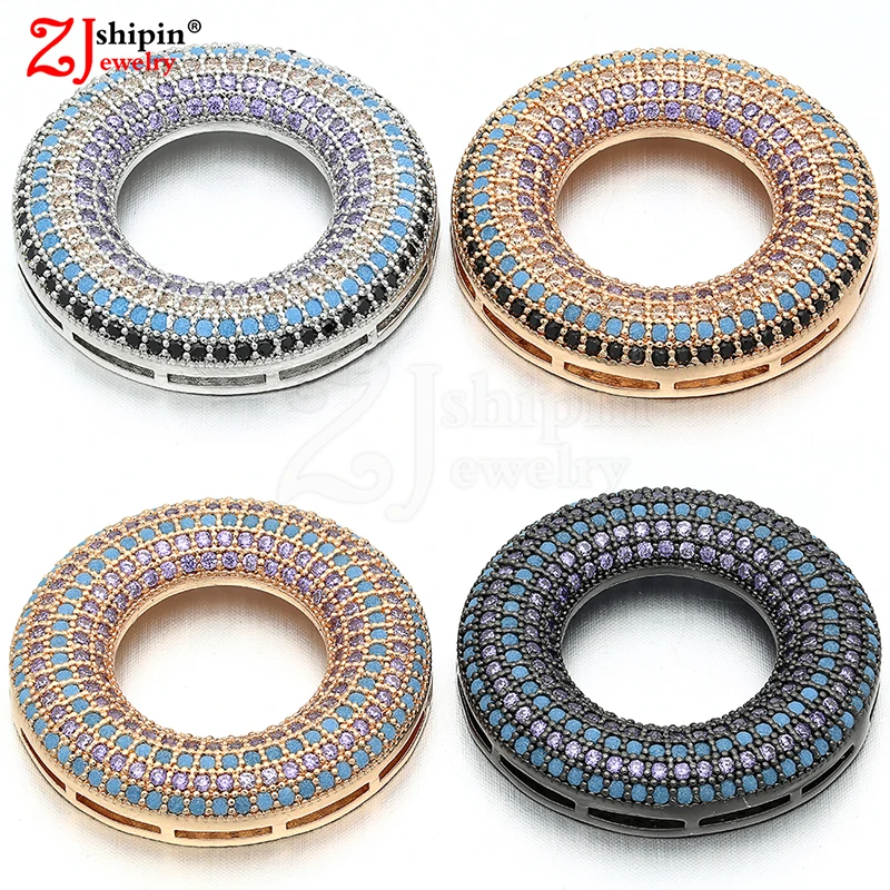 

2018 new round micro-inlaid zircon CZ luxury jewelry accessories for DIY necklace bracelet jewelry production