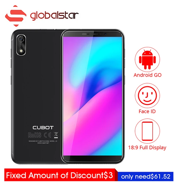 Special Offers Cubot J3 MT6580 Quad Core Smartphone Android GO 18:9 5.0" Mobile Phone 1G RAM 16G ROM 2000mAh 3G Cell Phone Face ID Celulares Special Offers Cubot J3 MT6580 Quad Core Smartphone Android GO 18:9 5.0" Mobile Phone 1G RAM 16G ROM 2000mAh 3G Cell Phone Face ID Celulares