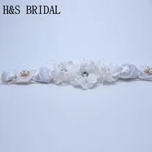 H& S свадебный пояс розы цветы белый жемчуг горный хрусталь пояс бриллиантовый пояс свадебное платье с поясом аксессуары