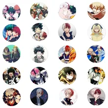 1 Uds Anime My Hero Academia insignia de cosplay dibujos animados No Hero broche Academia colección de pins bolsas insignias para mochilas