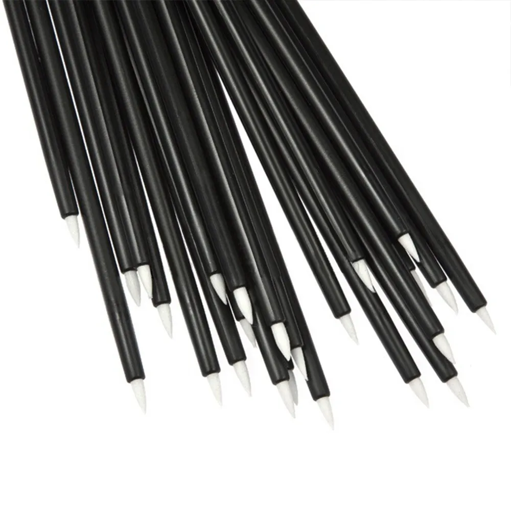 50Pcsset Travel Kit Cosmetic Makeup Tool Disposable Eyeliner Liquid Wand Applicator Brush Wand Applicator Black Tools (10)