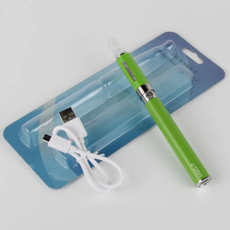 UGO T MT3 Blister Kit e Cigarette USB Passthrough EVOD Electronic Cigarette MT3 atomizer 2.4ml UGO-T vape pen 1100mah Battery