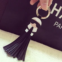 Cute Key Chain Decoration Pendant Car Accessories for Girls Genuine Tassels Ornaments Leather Charm KeyChain Gift fashion girl bag pendant fan shape tassels key chain car ornaments