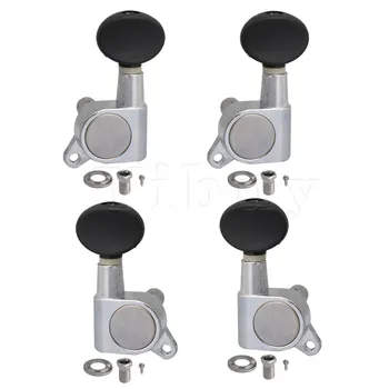 

Yibuy 4PCS Ukulele 2R2L Chrome geared Machine Heads w/ Mounting Screws