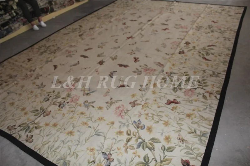 Бесплатная доставка 6'x9 Нидлпойнт ковры 100% новозеландской шерсти rugs Райс прошитой ковры ручной работы ковры для украшения дома