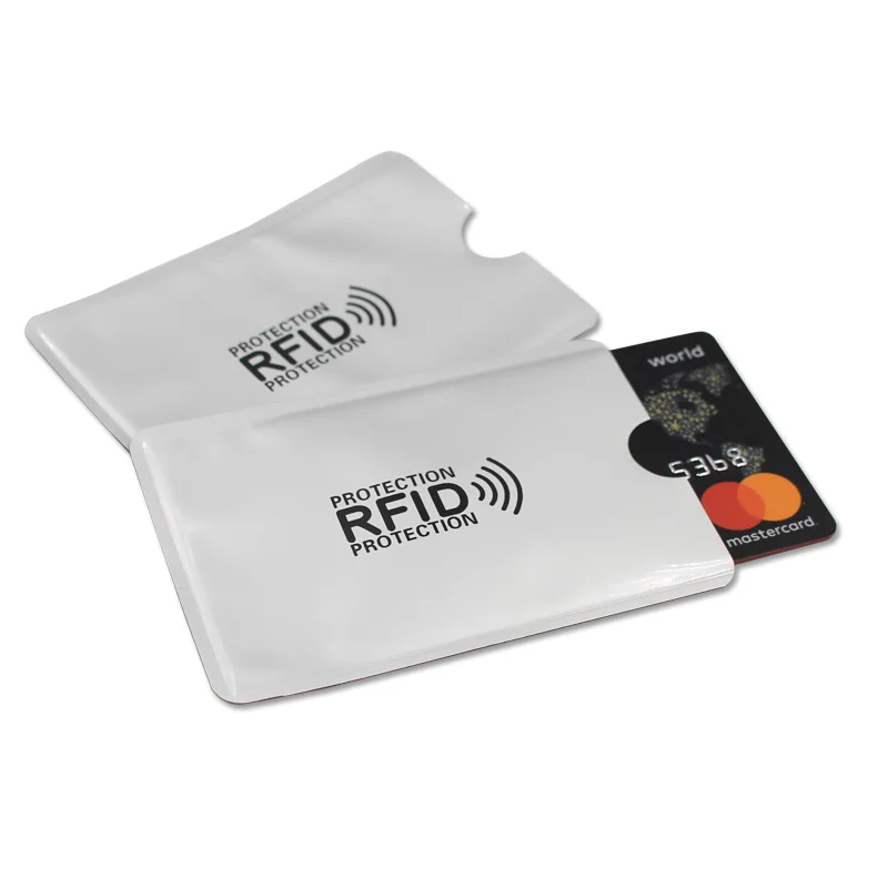 

5pcs Thicken Anti Rfid Blocking Reader Lock Bank Card Holder ID Card Case Rfid Protection Metal Credit Card Holder Aluminium