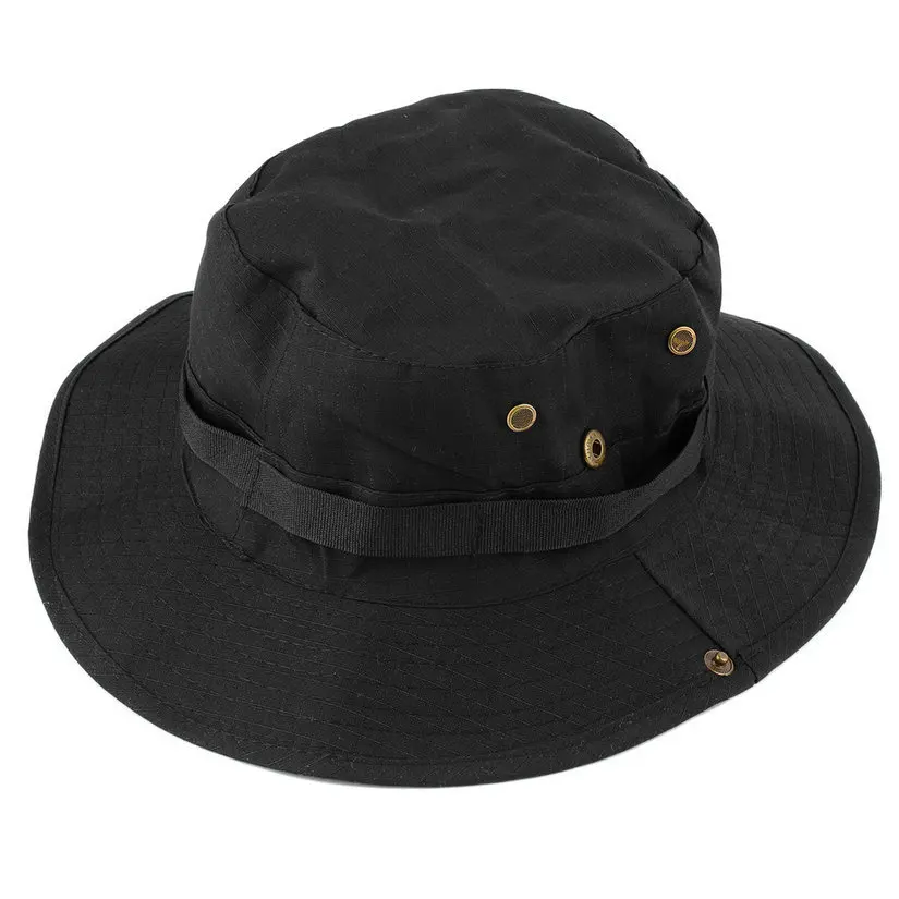 Bucket Hat Boonie Fishing Wide Cap Brim Military Unisex Men Women