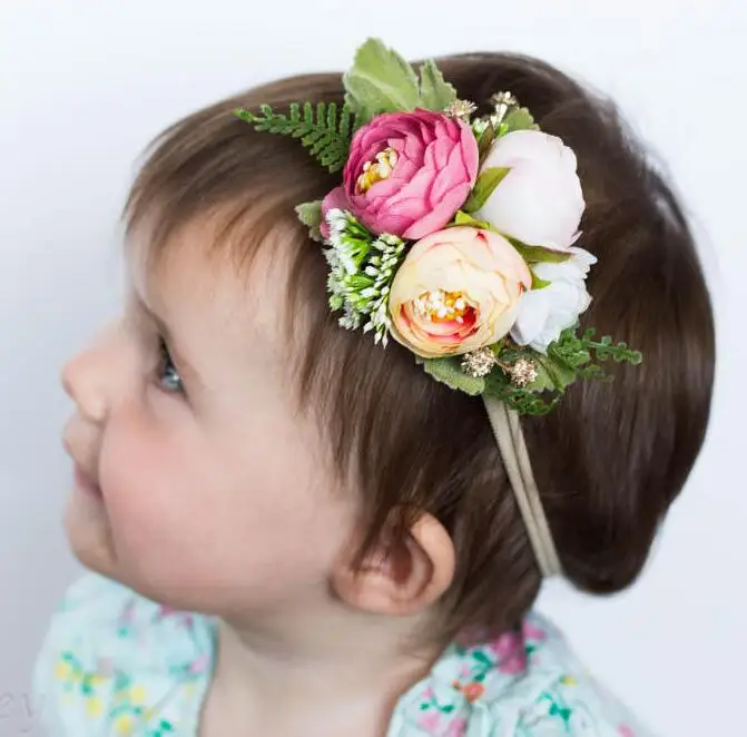 New Baby Hair Bands Flower Headband Newborn Girls Hair Band Headwear