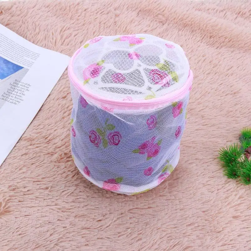 1Pcs Zippered Mesh Laundry Washing Bag Foldable Lingerie Bra Socks Underwear Washing Machine Clothes Protection Net Bags Storage