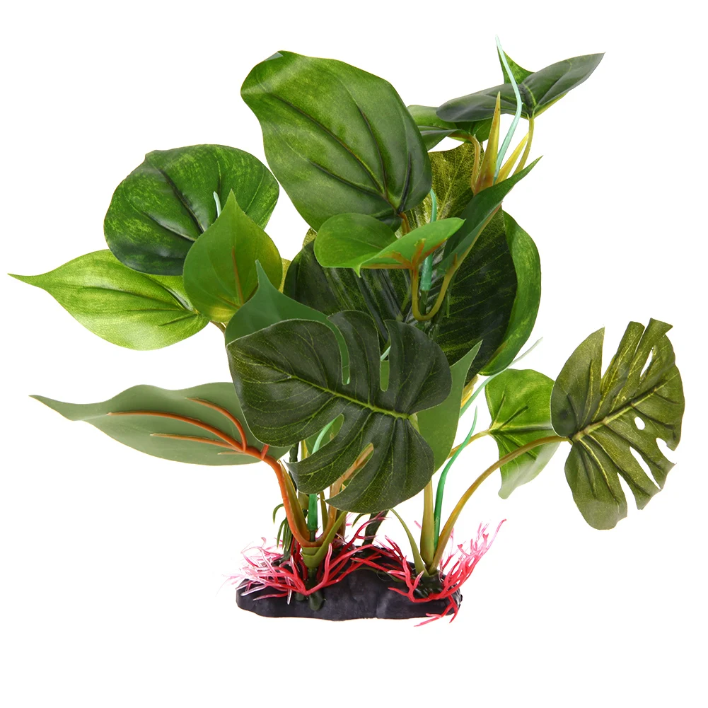 

Large Leaf Aquatic Plant Simulation Aquarium Fish Tank Decoration Landscape Green Water Artificial Aquatic Plant Ornament