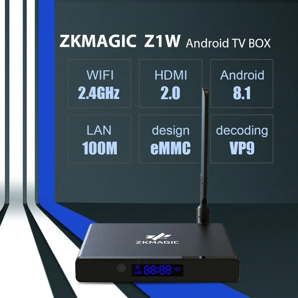 Smart Android tv Box Z1W 2 Гб 16 Гб Amlogic S905W четырехъядерный 2,4 ГГц WiFi 4K медиа-проигрыватель Google tv Box Android 8,1 PK X96 mini