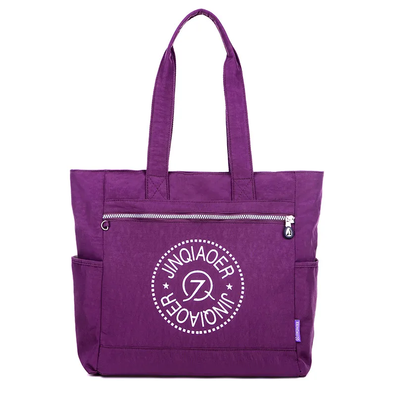 Nylon Shopping Shoulder Bags Female Waterproof Summer Beach Bag for