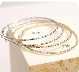Минимальный заказ$7(смешанный заказ) золотые, серебряные, полые кольца Большого Круга Серьги уха Бамбук Серьги-кольца Mei стильные ювелирные изделия