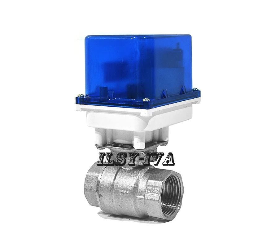 DN25 G" латунный моторизованный клапан, AC12V/24 V/220 В фиксированного типа Электрический шаровой клапан