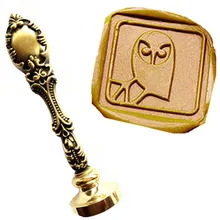 Винтажная Сова на ветке необычный скрипт изображение на заказ логотип роскошный воск печать штамп латунь Павлин металлическая ручка подарочный набор