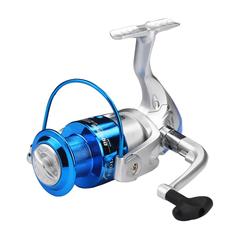 red white and blue spinning reel
