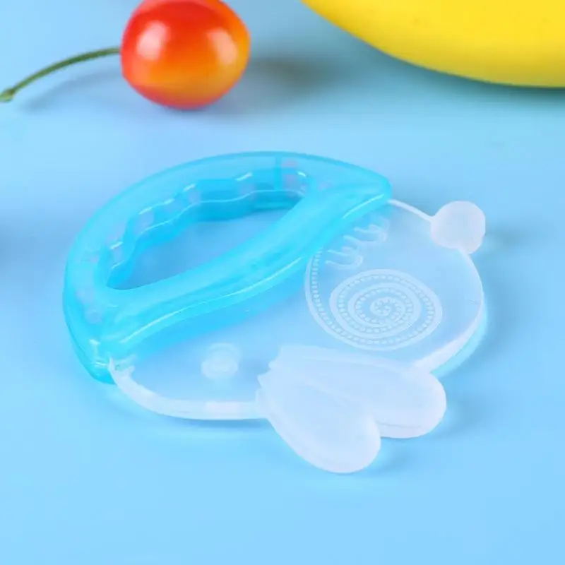 Мультяшный силиконовый детский Прорезыватель для зубов, обучающая соска, Жевательная оральный инструмент, детские игрушки для чистки зубов