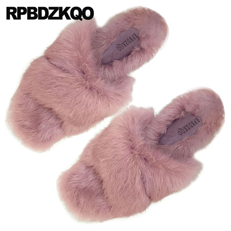 fuzzy slides pink