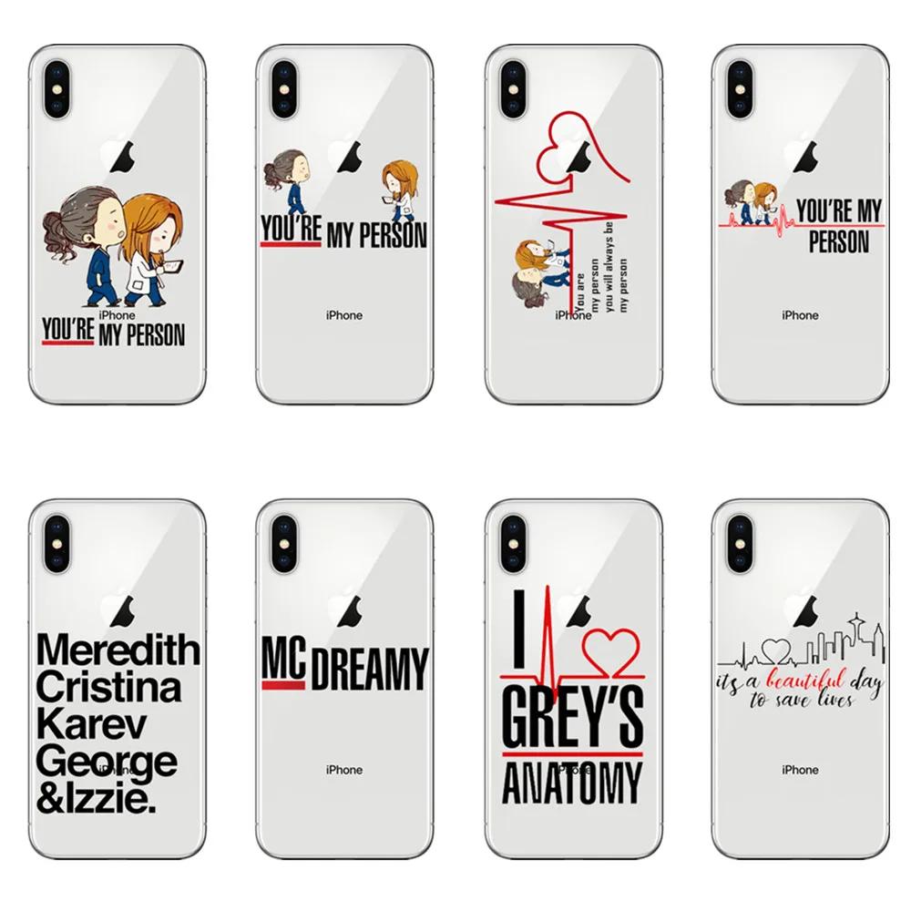 

Greys Anatomy You are my person Phone Case Cover For iPhone X XS XR MAX 5 6 7 8 Plus S SE Soft silicone TPU Coque Capa Case