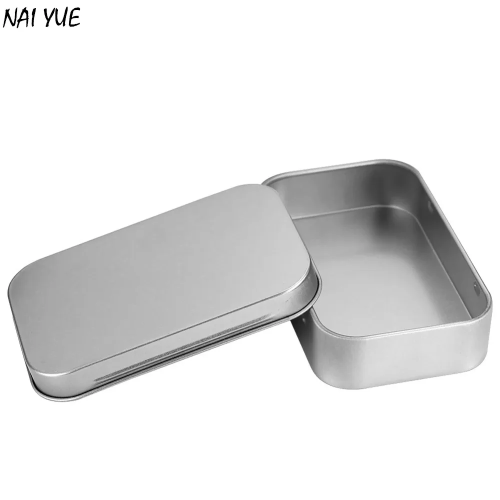 

2019 Best Selling Small Empty Silver Flip Metal Storage Box Case Organizer Food Box J2207