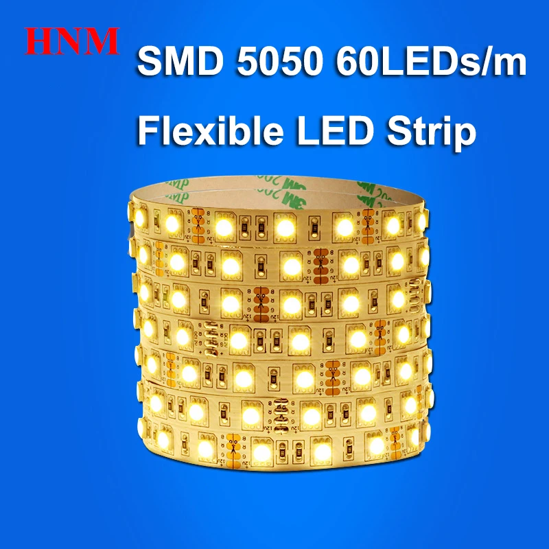 

Лента Светодиодная гибкая SMD 5050, 5 м, 60 светодиодов, 12 В