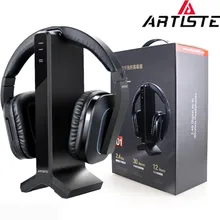 Fone de ouvido sem fio artiaroma d1, com 2.4g, transmissor digital, doca de carregamento, sem fio, para rádio e jogos de computador