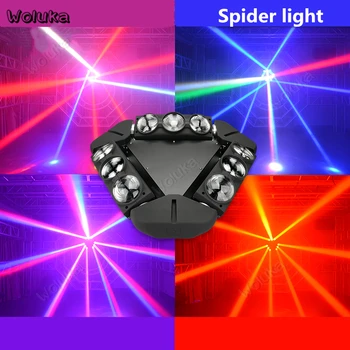 

Spider 9-Eyed LED Par DMX Disco Party Laser DJ Lighting Night Club Lights Wedding Moving Head Beam Stage Rock N Roll CD50 W01