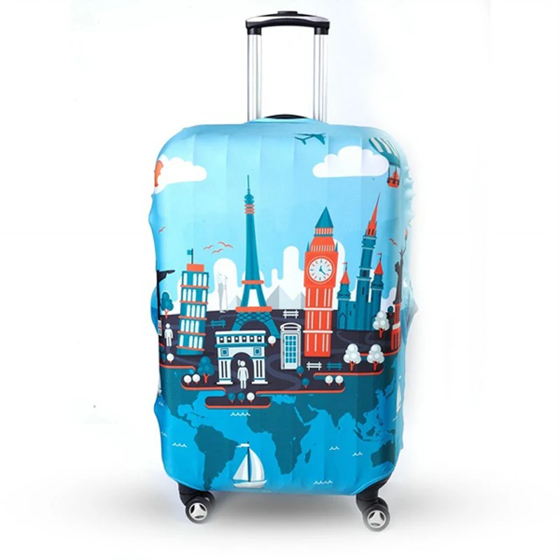 TRIPNUO Thicker Blue City Luggage Cover Travel Suitcase Protective Cover for Trunk Case Apply to 19''-32'' Suitcase Cover TRIPNUO Thicker Blue City Luggage Cover Travel Suitcase Protective Cover for Trunk Case Apply to 19''-32'' Suitcase Cover