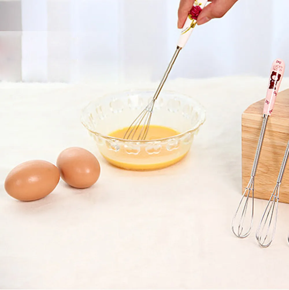 1 шт. милый мультяшный торт Молочный Крем яйцо миксер спиральный венчик с керамической ручкой венчик из нержавеющей стали мешалка венчики для яиц#30