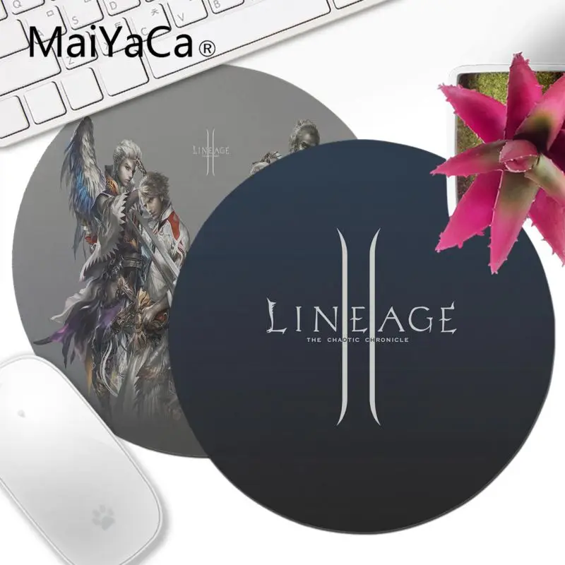 Игровой ноутбук MaiYaCa lineage 2 Круглый игровой коврик для мыши клавиатуры Настольный