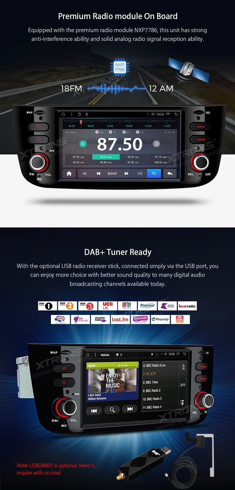 Clearance 6.2" Android 7.1 Nougat Car Multimedia Navigation GPS Radio for Fiat Punto 2012-2018 & Linea 2012-2018 & Punto Evo 2009-2012 4
