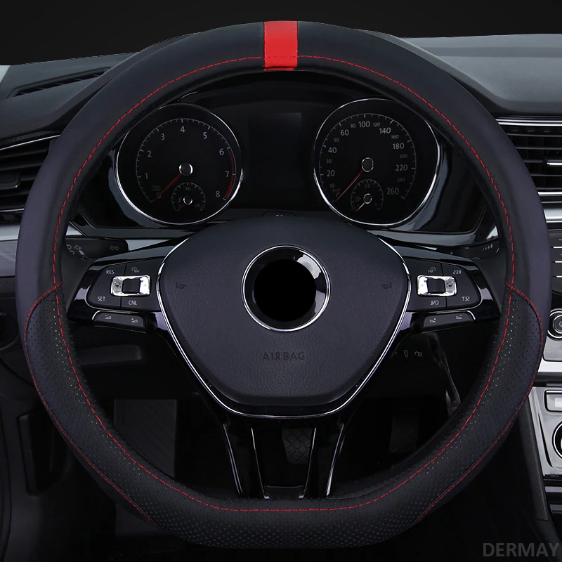 DERMAY D форма спортивный чехол на руль из натуральной кожи для VW Scirocco 2009 2010 2011 2013 2014