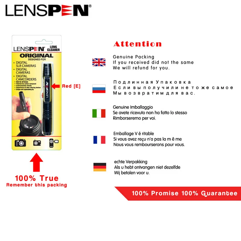 Бренд LENSPEN LP-1 пылеочиститель камера Чистка Объектива Ручка набор кистей для Canon Nikon sony Объективы и фильтры