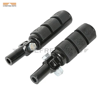 

Anti Vibration Rubber Skull Motorcycle Foot Pegs & Supports Mounts Moto Foot Rest Case for Harley Softail 2000-2006