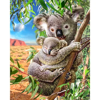 

New style 5D diy diamond painting needlework Full Square Drill handwork diamond cross stitch "Naughty Koalas" KBL