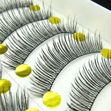 50 пар прозрачных накладных ресниц грязный крест толстые натуральные полосы поддельные ресницы макияж кончики глаз Длинные Накладные ресницы