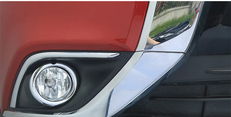 Автомобильные аксессуары для Mitsubishi Outlander ABS хромированный автомобильный передний противотуманный светильник, накладка на голову, противотуманный светильник, рамка, 2 шт