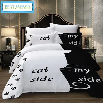 

BEST.WENSD quality dog side and my side king size bedding set comforter set edredom-no bed sheet ropa de cama california king