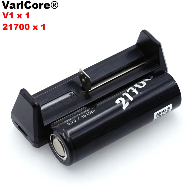 VariCore V1 18650 Смарт Батарея Зарядное устройство + 1 шт. 21700 литий-ионный аккумулятор 3 7