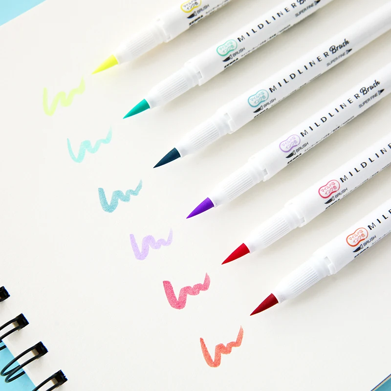 5 шт. Zebra New WFT8 Mildliner Brush набор хайлайтеров с двумя головками маркеры дневные