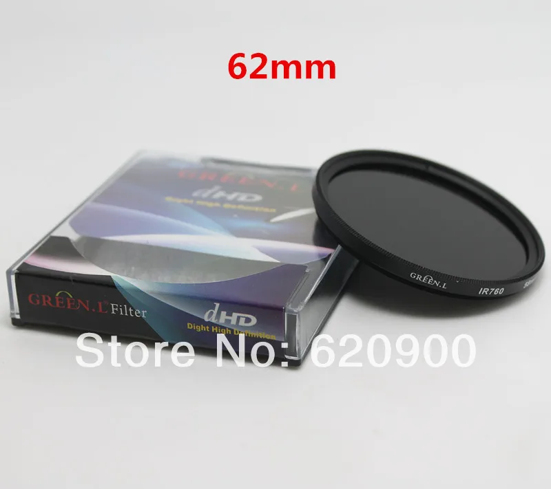 62mm Green.L Professional IR760 Infrared IR Filter for Canon Nikon Sony
