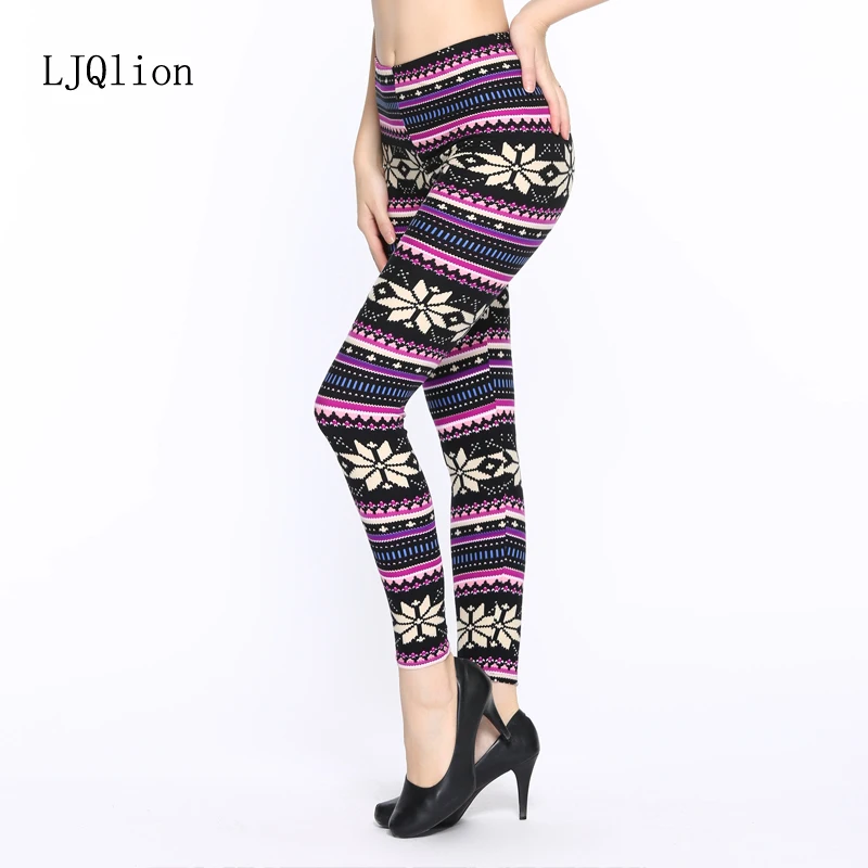 LJQlion legins для девочек 2018 модные камуфляжные леггинсы с цветочным принтом Леггинсы Фитнес тонкий леггинсы брюки Для женщин брюки