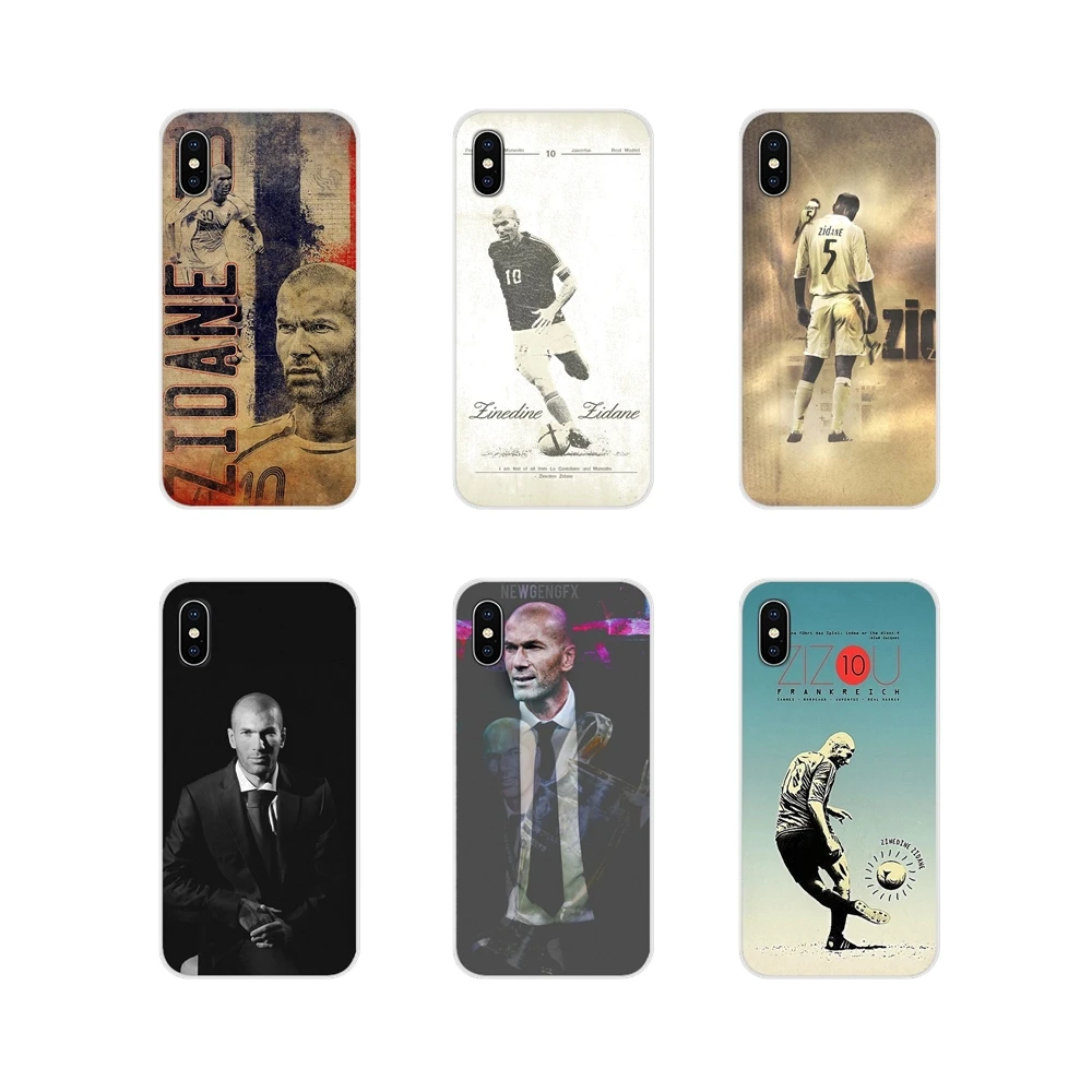 

Zinedine Yazid Zidane Football Art Pattern For Apple iPhone X XR XS MAX 4 4S 5 5S 5C SE 6 6S 7 8 Plus ipod touch 5 6 Soft Covers