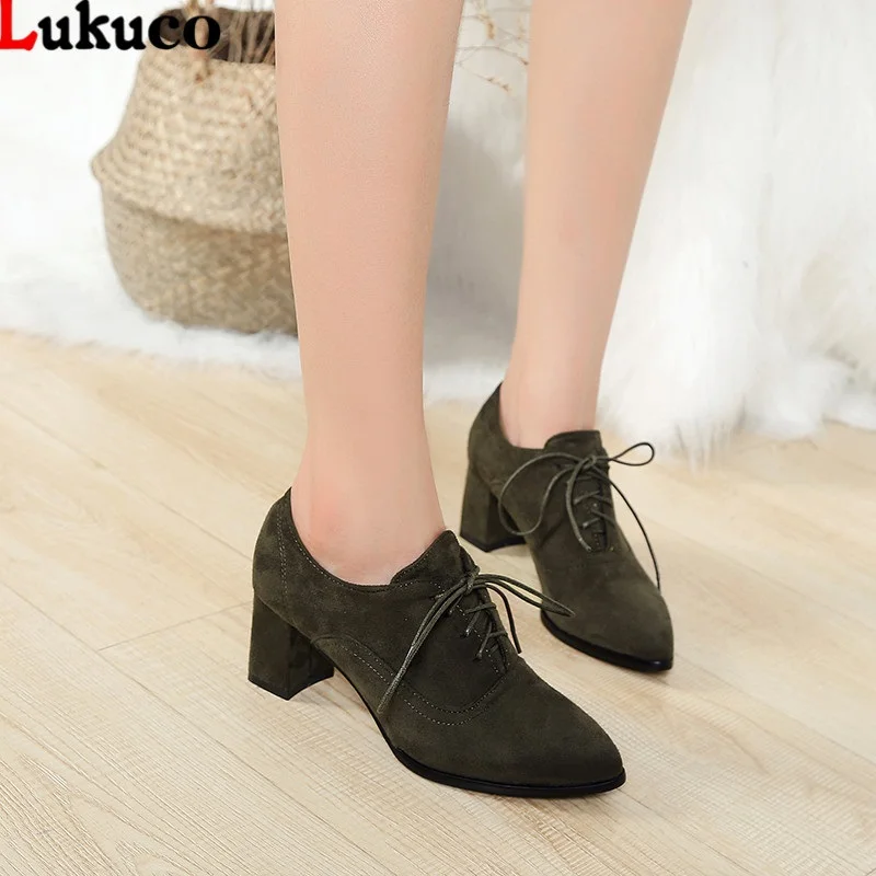 

2019 Popular Boot Large Size 34-48 Women Ankle Boots Pointed Toe Square Heels Women's Shoes Spring Autumn Winter Boots female