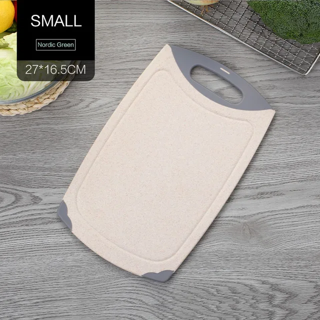 Beige Small Кухонная разделочная доска Экологичная Пшеничная солома нескользящий разделочный блок фрукты еда Овощной доски кухонные аксессуары - Цвет: Beige Small