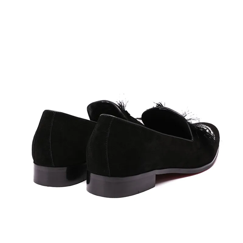 Sapatos Casamento Bordado Dos Deslizamento Em Do Homens Calçados Apartamentos Chinelos Mabaiwan Moda Mocassins Borla Vestido Preto Casuais qWZ1tOFB
