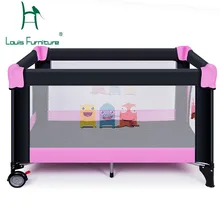 Луи модные детские кроватки игра складной многофункциональный путешествия ребенка малыша игра забор портативный