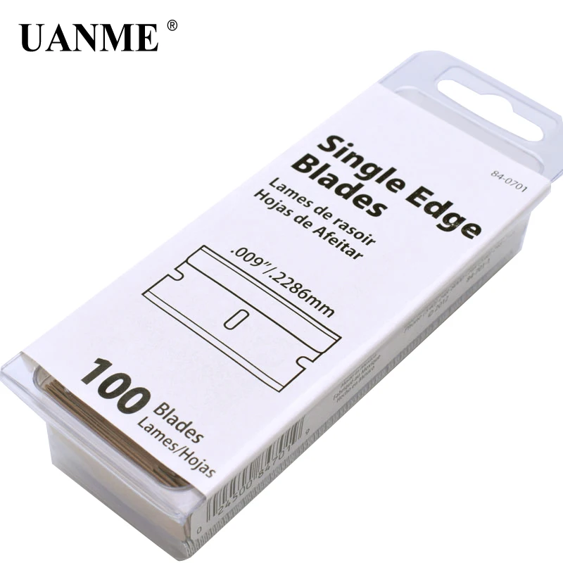 UANME 100 Blades/Box Imported Metal Razor Blades 1PC 39mm*19mm Cleaning Scraper Tools Vinyl Film Window Tint Glue Remove Tool UANME 100 Blades/Box Imported Metal Razor Blades 1PC 39mm*19mm Cleaning Scraper Tools Vinyl Film Window Tint Glue Remove Tool