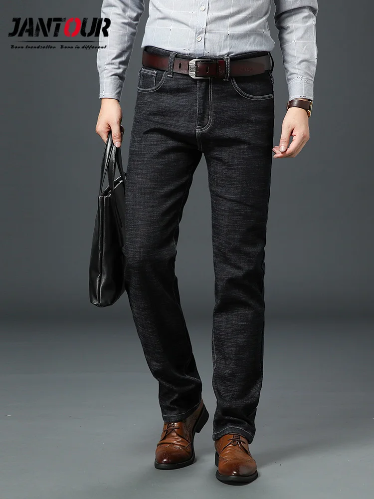 mens black straight jeans