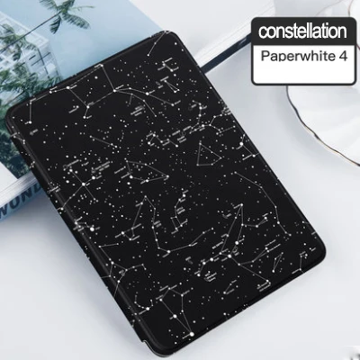 Тонкий из искусственной кожи чехол для Funda Kindle Paperwhite 4(10th Gen Release) читалка Smart Sleep/Wake Kindle чехол - Цвет: constellation